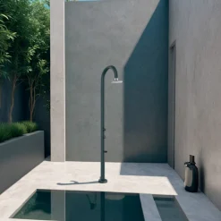 SINED - Douche alu grise avec led capteur et ecran lcd eau chaudefroide