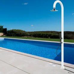 SINED - Douche blanche alu led capteur 3 jets usage interieurexterieur