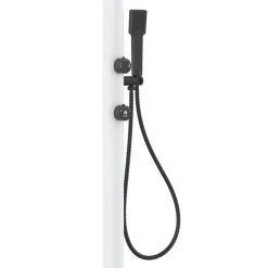 SINED - Douche blanche alu avec led douchette capteur et double arrivee