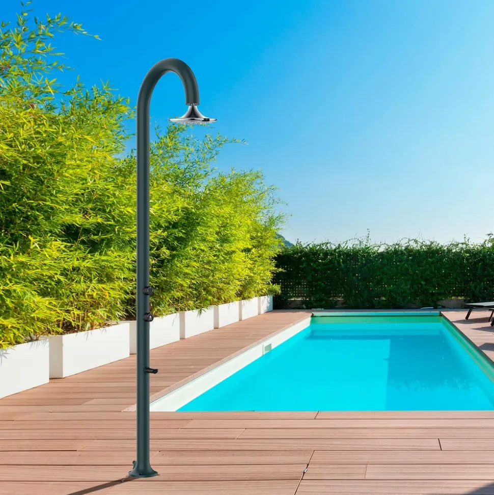 SINED - Douche grise led 3 jets avec capteur usage interieurexterieur