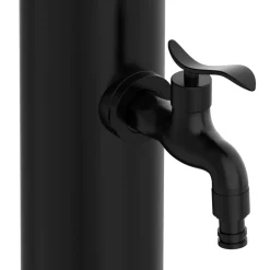 SINED - Fontaine de jardin noire en aluminium avec raccords pour montage facile