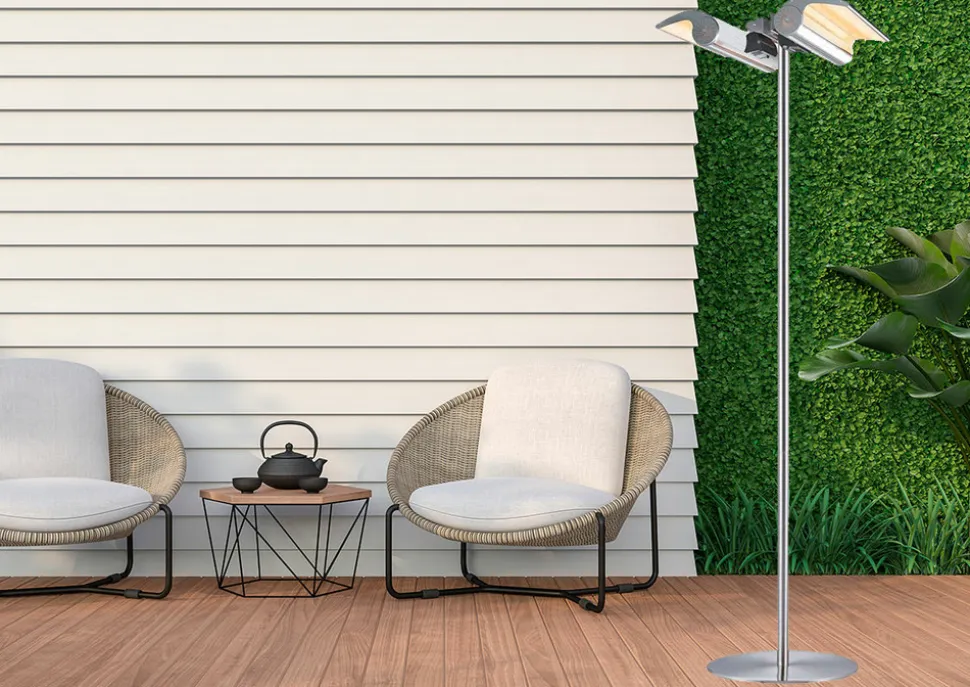 SINED - Lampadaire avec double chauffage sined stufa infrarossi terra 4000