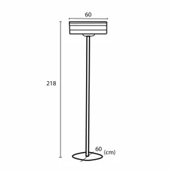 SINED - Lampadaire avec double chauffage sined stufa infrarossi terra 4000