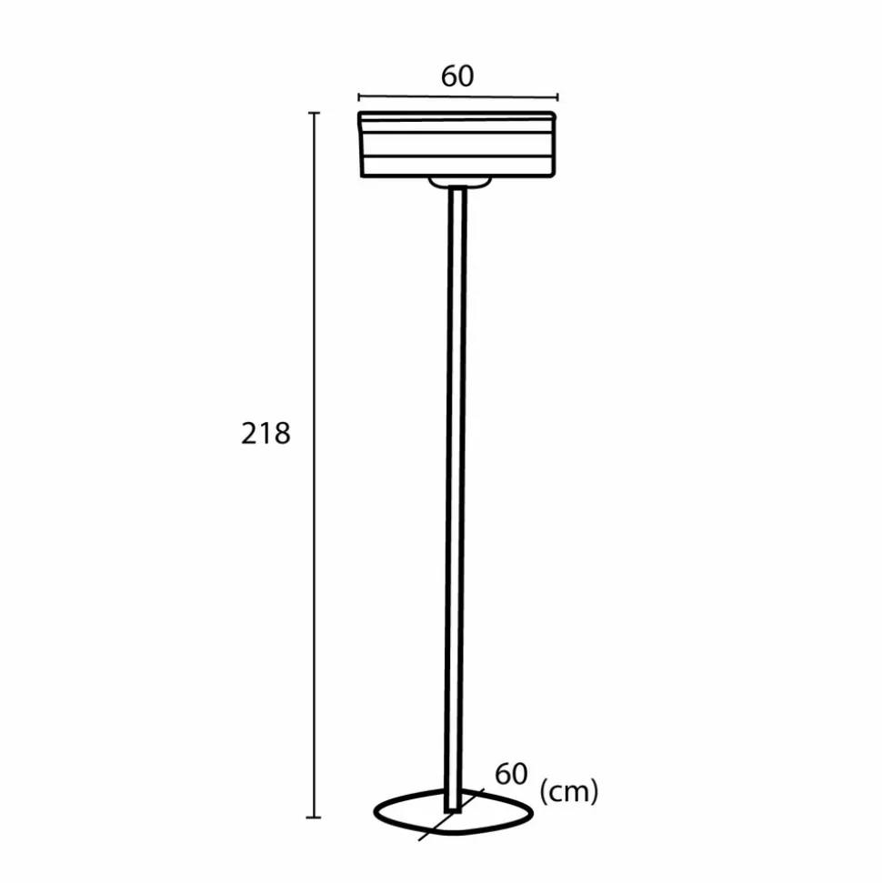 SINED - Lampadaire avec double chauffage sined stufa infrarossi terra 4000