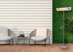 SINED - Poêle infrarouge exterieur avec pied 2000w ira avec telecommande sined