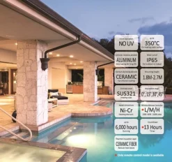 SINED - Radiateur infrarouge en ceramique sined 1500w black heat 1500