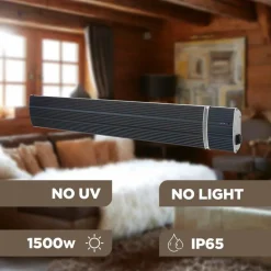 SINED - Radiateur infrarouge en ceramique sined 1500w black heat 1500