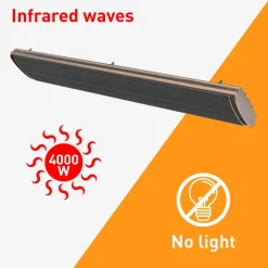 SINED - Riscalda i tuoi spazi con eleganza scegli il riscaldatore infrarossi 4000w design moderno e resist