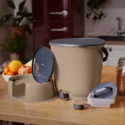 SKAZA - Composteur bokashi essential 15,3l +1kg brain+base-capuccino