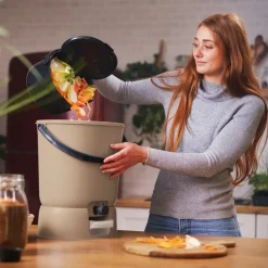 SKAZA - Composteur bokashi essential 15,3l +1kg brain+base-capuccino