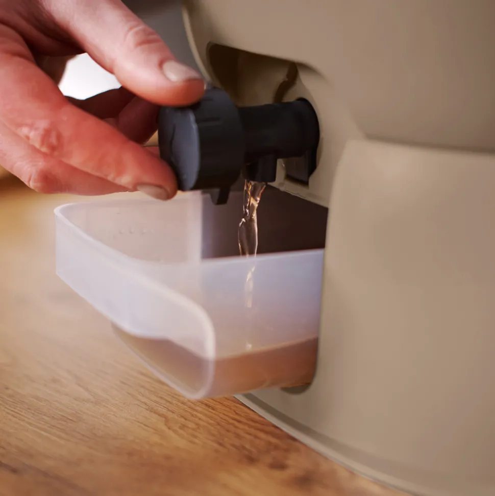 SKAZA - Lot de 2 composteurs bokashi essential 15,3l+1kg de brain+1 base-capuccino