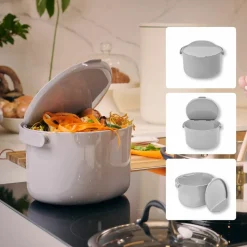 SKAZA - Poubelle à compost organko daily 3,3l gris clair skaza