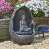 SMART GARDEN - Fontaine solaire bouddha autonome avec batterie