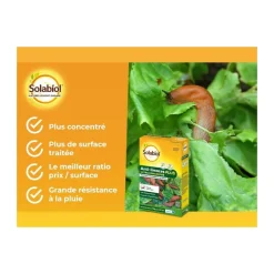 SOLABIOL - Solabiol anti-limaces & escargots ultra concentrés - 750g - résistant à la pluie - grande surface de traitement solimaplus750
