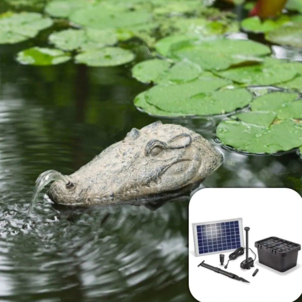 SOLAIREPRATIQUE - Fontaine solaire crocodile 600 l/h maxi