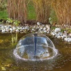 SOLAIREPRATIQUE - Kit pompe solaire bassin jet d'eau pro batt led 2600l-100w avec batterie et anneau led