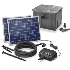 SOLAIREPRATIQUE - Kit pompe solaire bassin avec filtre premium 3400l-100w