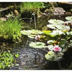 SOLAIREPRATIQUE - Kit pompe solaire bassin avec filtre, batterie et anneau led, 300l-8w