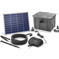 SOLAIREPRATIQUE - Kit pompe solaire bassin avec filtre premium 2500l-50w
