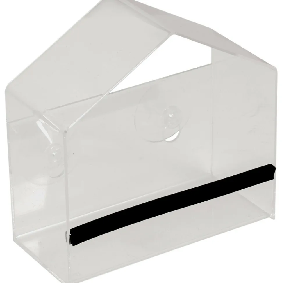 ST HELENS - Mangeoire de jardin à oiseaux st helens transparente - en acrylique avec 2 ventouses puissantes gh353