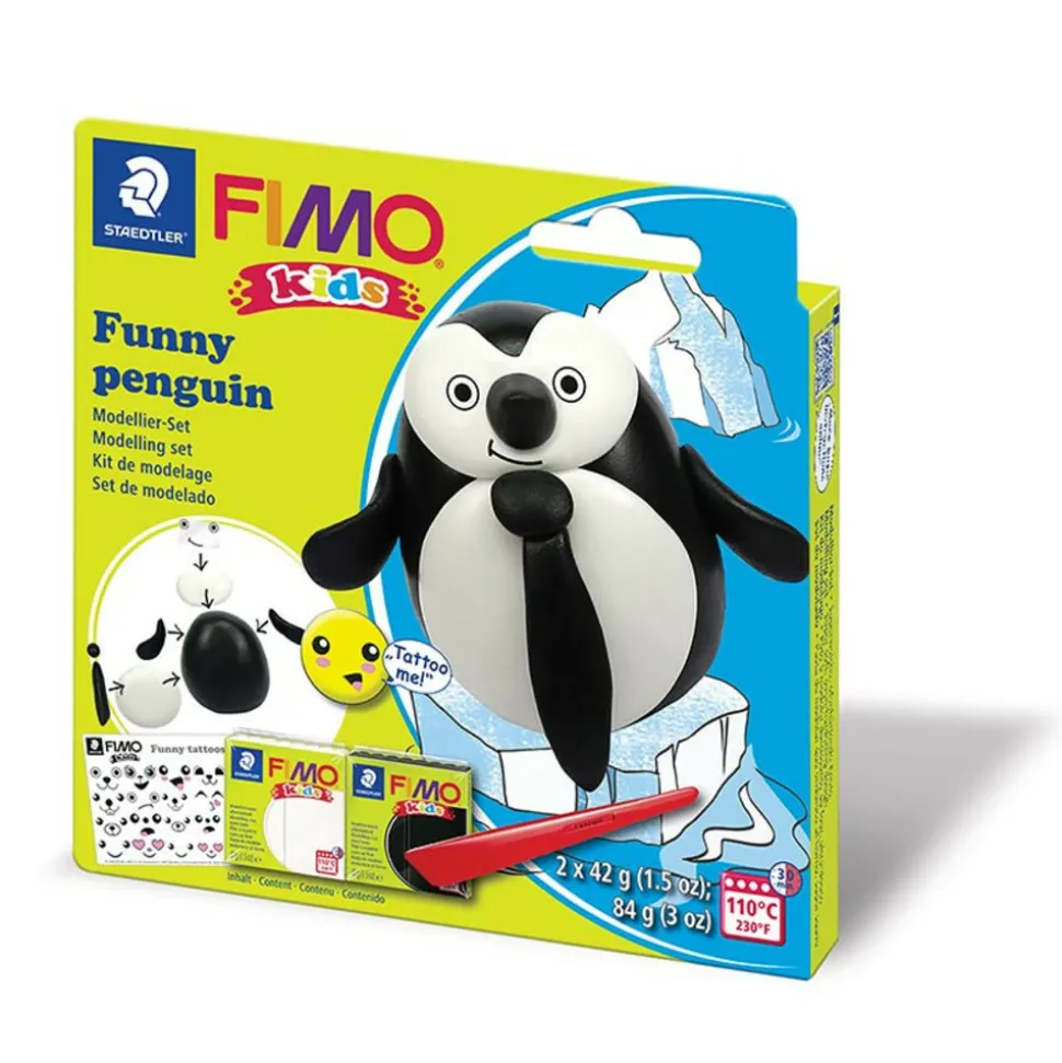 STAEDTLER - Coffret modelage enfant - pâte polymère - pingouin