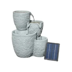 STONELITE - Fontaine solaire 4 étages 39 x 33 x 47 cm