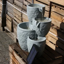 STONELITE - Fontaine solaire 4 étages 39 x 33 x 47 cm