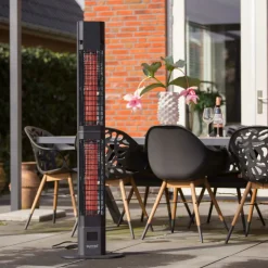 SUNRED - Chauffage de patio royal diamond dark 3000 w noir