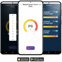 SUNRED - Chauffage mural de patio royal diamond smart dark 2500w carbone