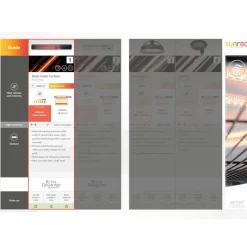 SUNRED - Chauffage mural de patio royal diamond smart dark 2500w carbone