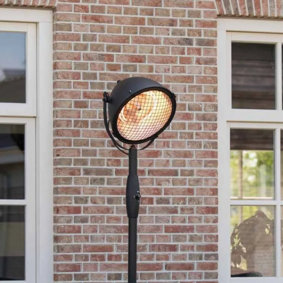 SUNRED - Chauffage sur pied indus 2100 w halogène noir