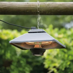 SUNRED - Chauffage suspendu spica square 2000 w halogène noir ce17sq-b