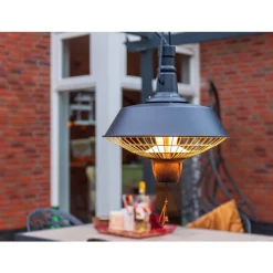 SUNRED - Chauffage suspendu indus 2100 w halogène noir rsh16