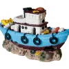 SUPERFISH - Décoration d'aquarium : petit bateau en résine - H.10cm