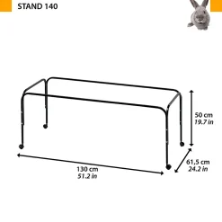 Supports pour cages à rongeurs ferplast stand 140 déplacement facile avec roulettes
