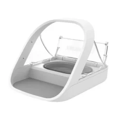 Surefeed distributeur de nourriture a puce electronique blanc pour chat et chien - pour croquettes ou alimentation humide