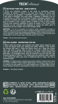 TECK'ATTITUDE - Dégriseur pour teck & bois durs 1 l