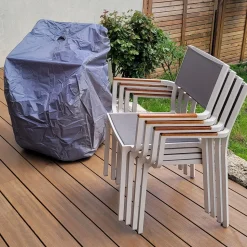 TECK'ATTITUDE - Housse pour 4 chaises de jardin empilées
