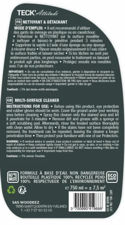 TECK'ATTITUDE - Nettoyant multi-surfaces 750 ml