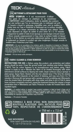 TECK'ATTITUDE - Nettoyant pour tissus 750 ml