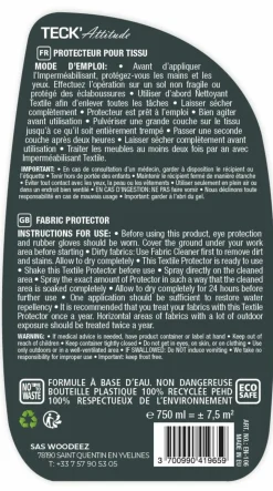 TECK'ATTITUDE - Protecteur pour tissus 750 ml