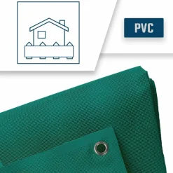 TECPLAST - Bâche brise vue micro-perforée tecplast mp460bv 3x5m - verte - garantie 5 ans