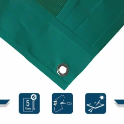 TECPLAST - Bâche brise vue micro-perforée tecplast mp460bv 3x3m - verte - garantie 5 ans