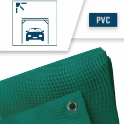 TECPLAST - Bâche carport micro-perforée tecplast mp460cp 4x4 m - verte - garantie 5 ans