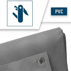 TECPLAST - Bâche micro-perforée tecplast mp460mu 4x5 m - grise - garantie 5 ans