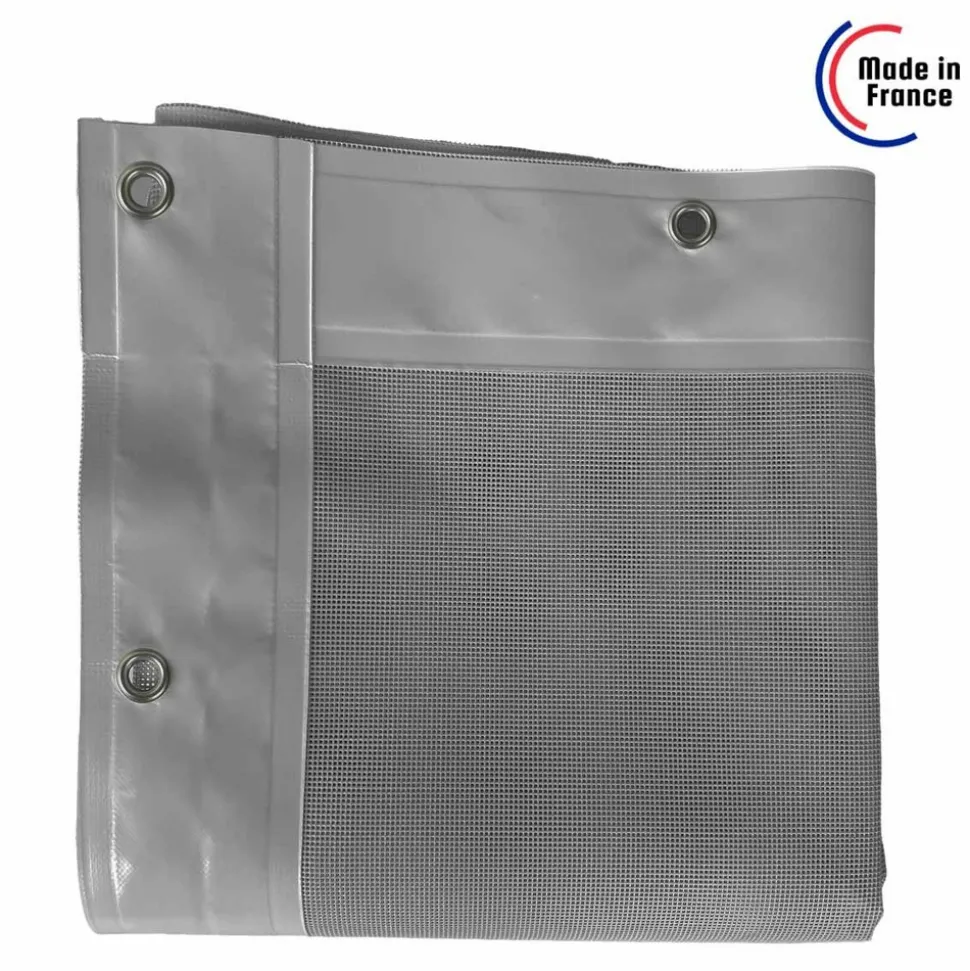 TECPLAST - Bâche micro-perforée tecplast mp460mu 4x5 m - grise - garantie 5 ans