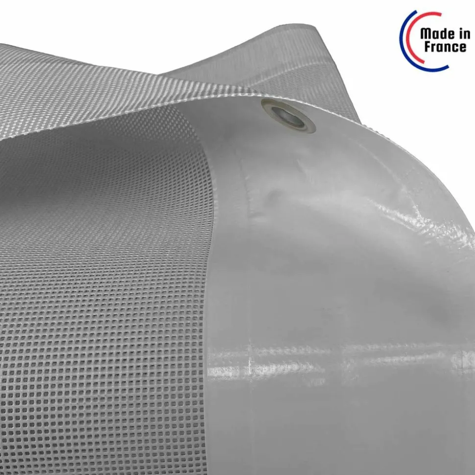 TECPLAST - Bâche micro-perforée tecplast mp460mu 4x5 m - grise - garantie 5 ans