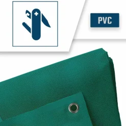 TECPLAST - Bâche micro-perforée tecplast mp460mu 4x5 m - verte - garantie 5 ans