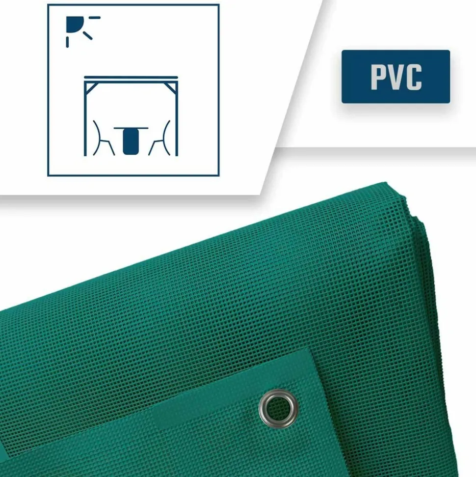 TECPLAST - Toile pergola micro-perforée tecplast mp460pr 3x6 m - verte - garantie 5 ans