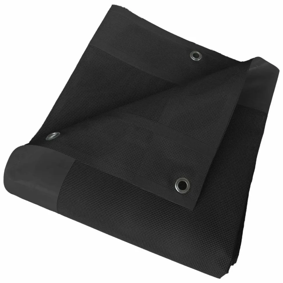 TECPLAST - Toile pergola micro-perforée tecplast mp460pr 4x4 m - noire - garantie 5 ans